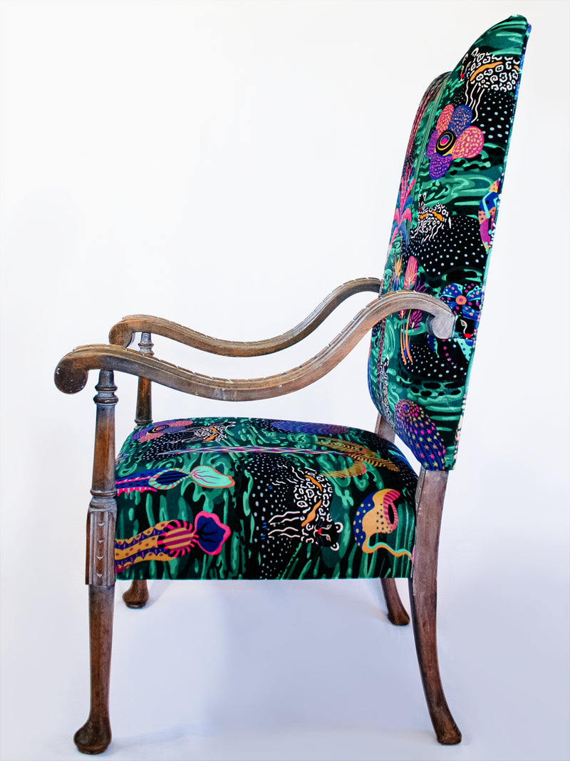 Large Velvet Chair · Quandary Quagmire · Everglade